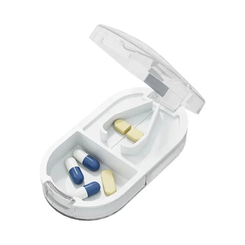 2 - in - 1 Pill Cutter & Storage Box – Precise Tablet Splitter for Daily Medication - Sure GadgetSmart gadgets