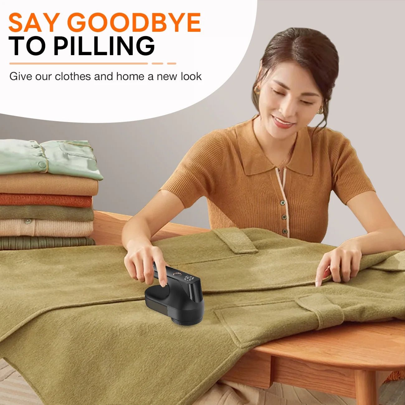 Fabric Shaver, Electric Lint Remover, Lint Shaver, Sweater Defuzzer with LED Display - Sure Gadget