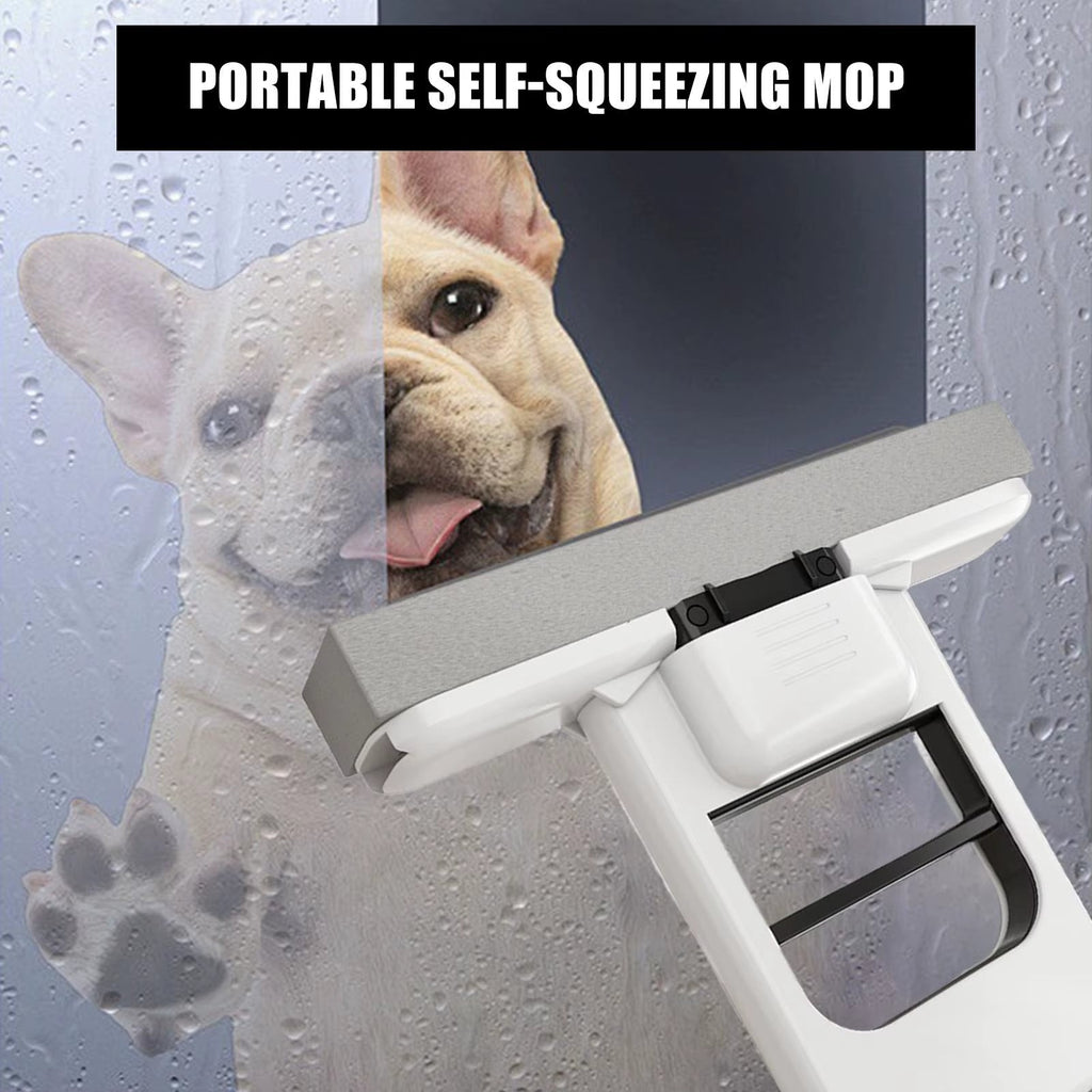 Portable Self - Squeeze Sponge Mop – Foldable Absorbent Floor Cleaner for Home, Windows, Car & Desktop - Sure Gadget