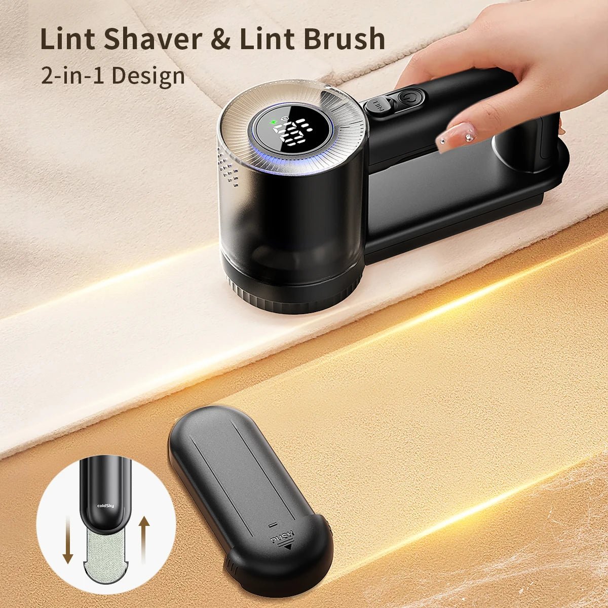 Rechargeable Fabric Shaver Pro – Powerful Lint Remover for Clothes, Furniture & Upholstery - Sure GadgetWireless