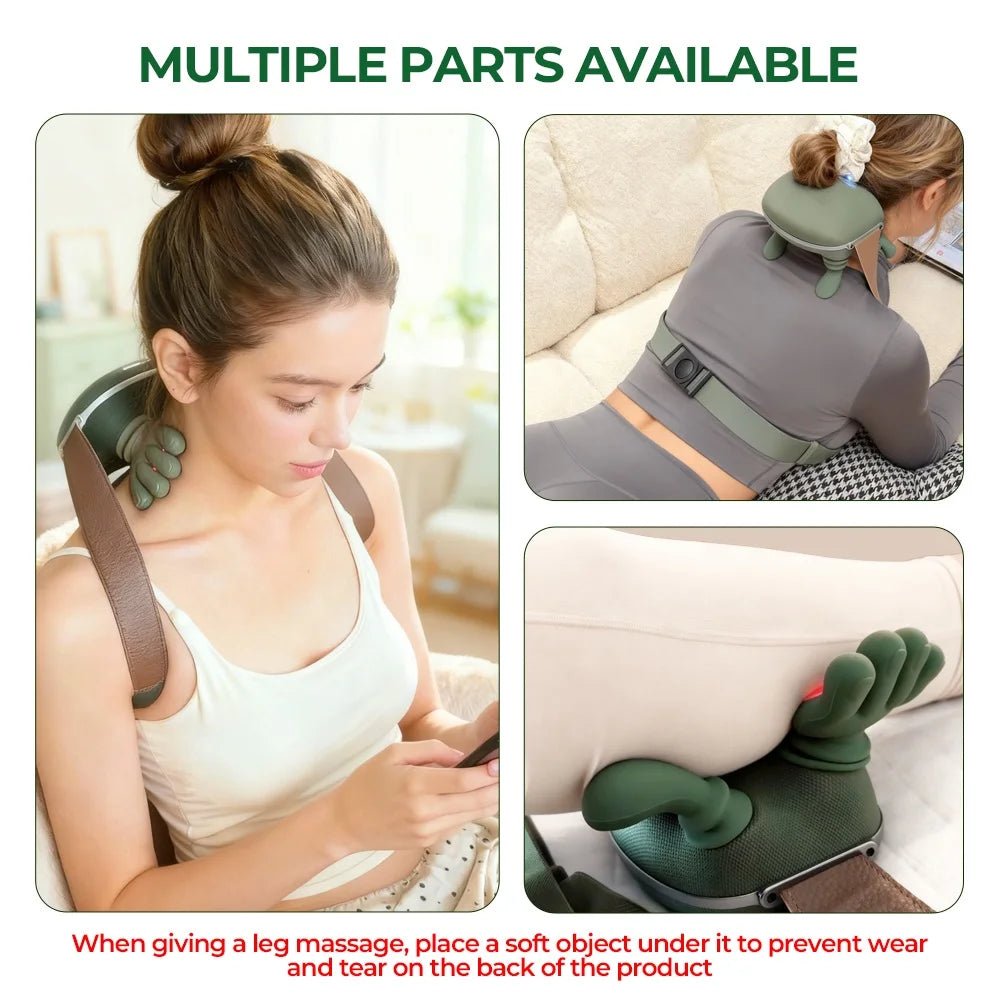 RelaxaFlex Finger Pressure Neck & Shoulder massager (Wireless) Deep finger - pressure relief - anytime, anywhere. - Sure Gadget